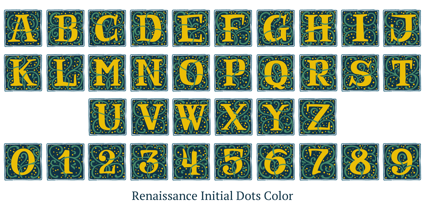 Example font Renaissance Initial #9